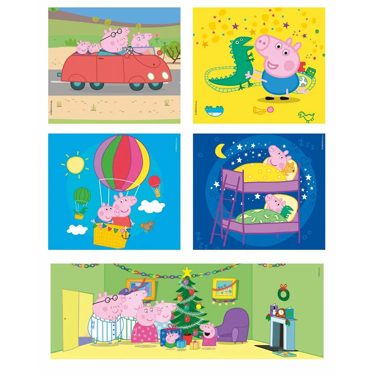 10-Puzzle Set Peppa Pig Clementoni SuperColor 220 Pieces