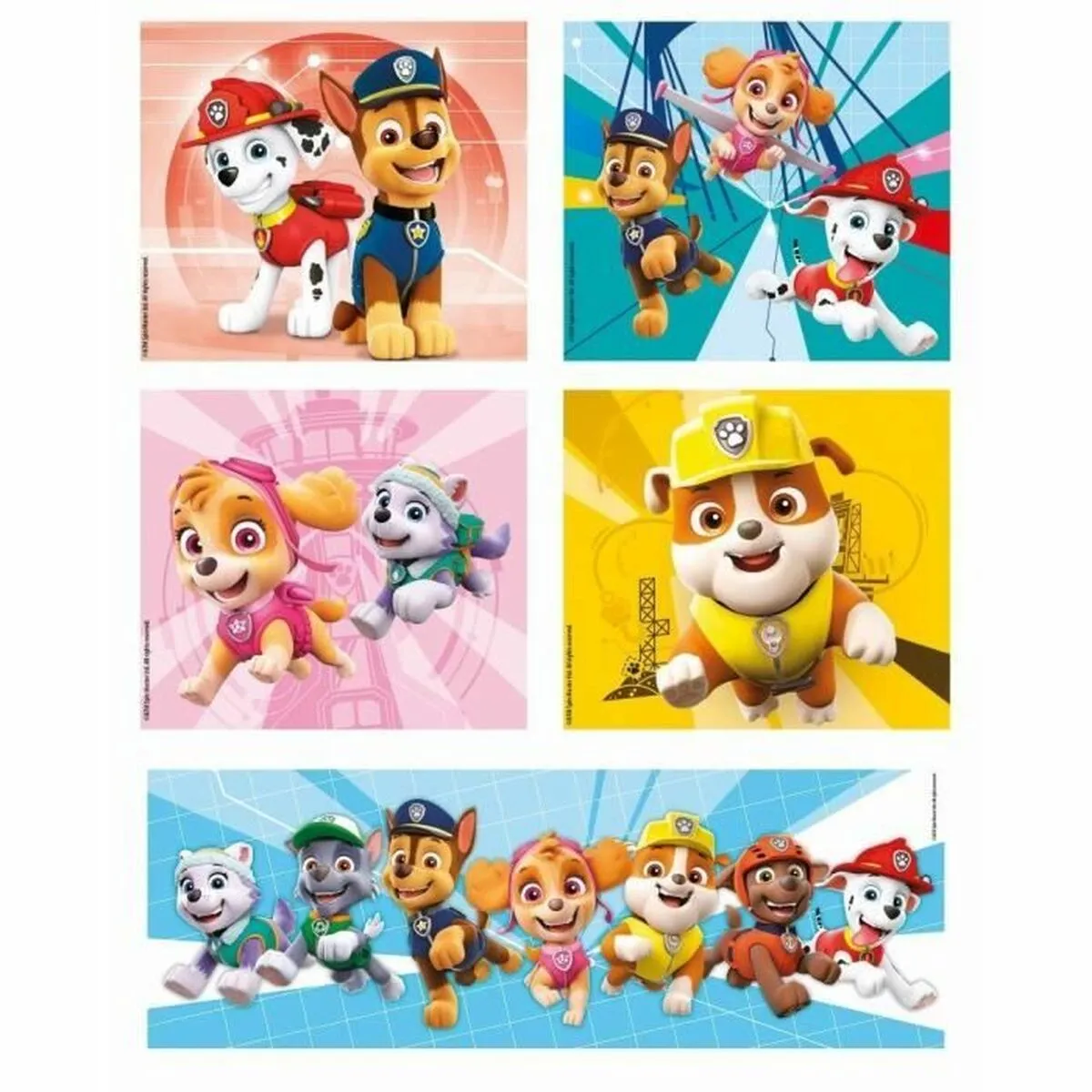 10-Puzzle Set The Paw Patrol Clementoni Supercolor 330 Pieces