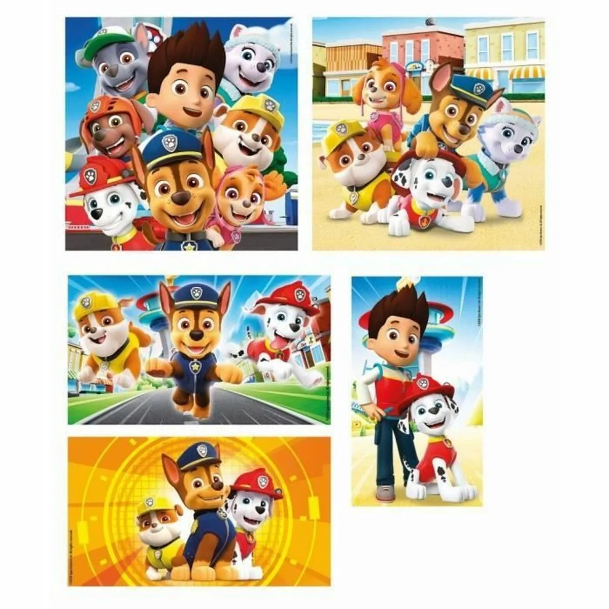 10-Puzzle Set The Paw Patrol Clementoni Supercolor 330 Pieces