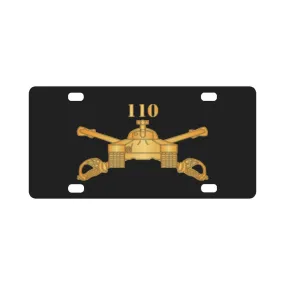 110th Armor Regiment - AR Branch wo Txt X 300 Classic License Plate