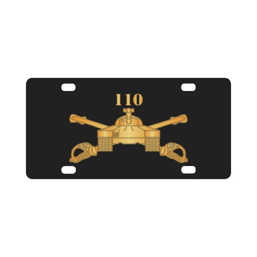 110th Armor Regiment - AR Branch wo Txt X 300 Classic License Plate