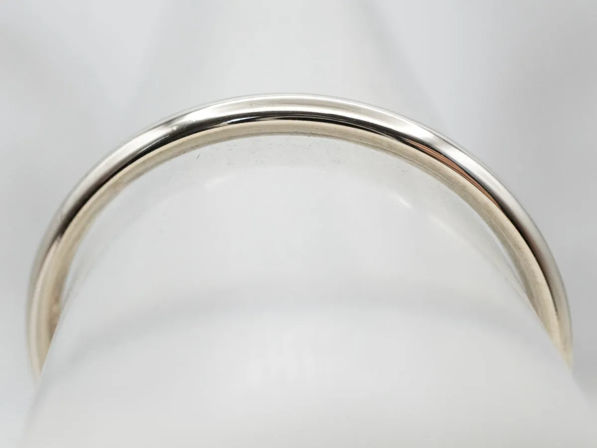 14K White Gold Plain Comfort Fit Band