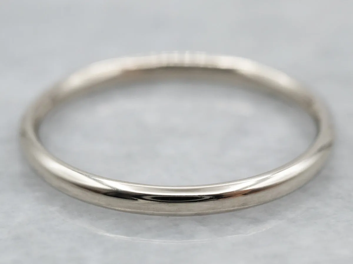 14K White Gold Plain Comfort Fit Band