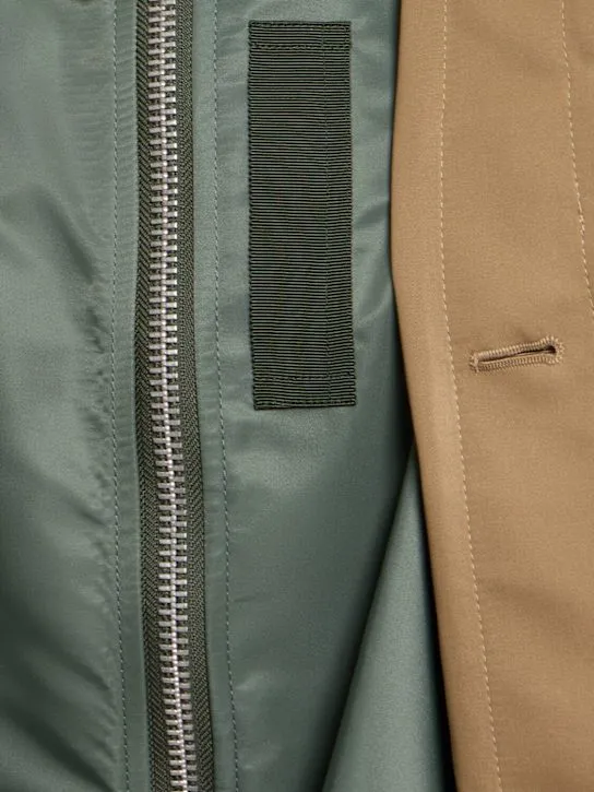 2407514 Gabardine x nylon twill blouson