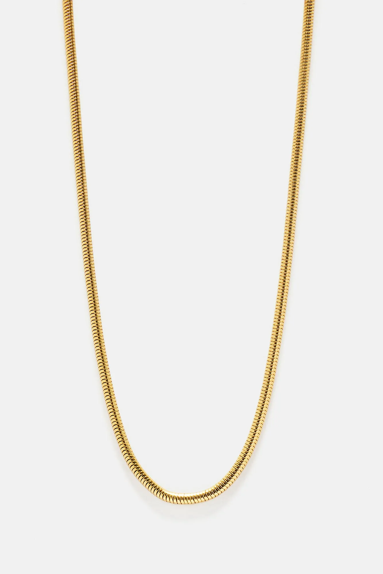 3mm Premium 18″ Snake Chain Necklace - Gold