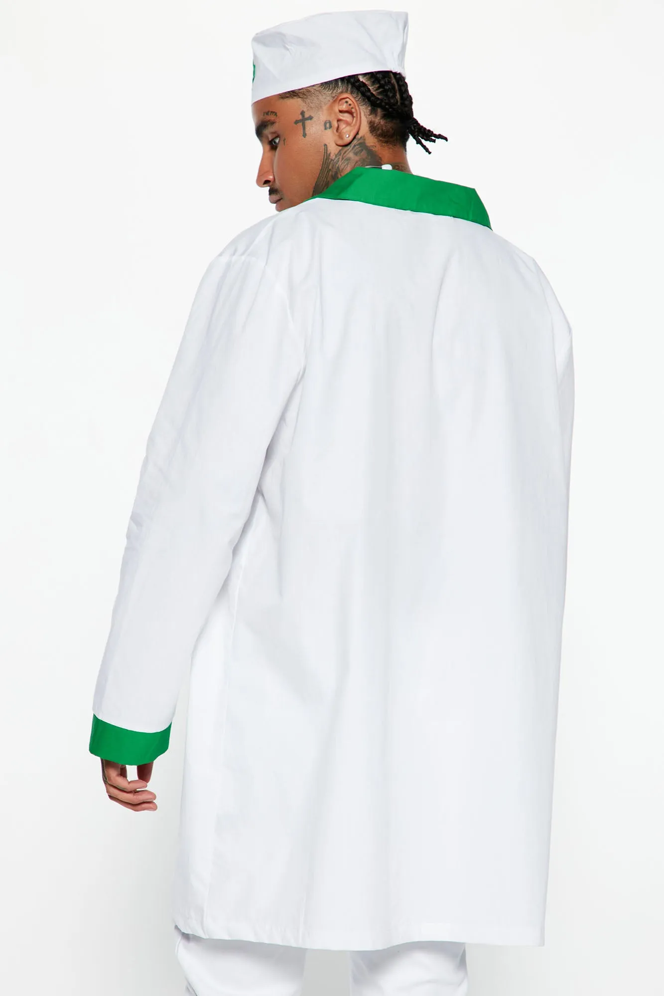 420 Blaze It Herbal Doctor 3 Piece Costume Set - White/combo