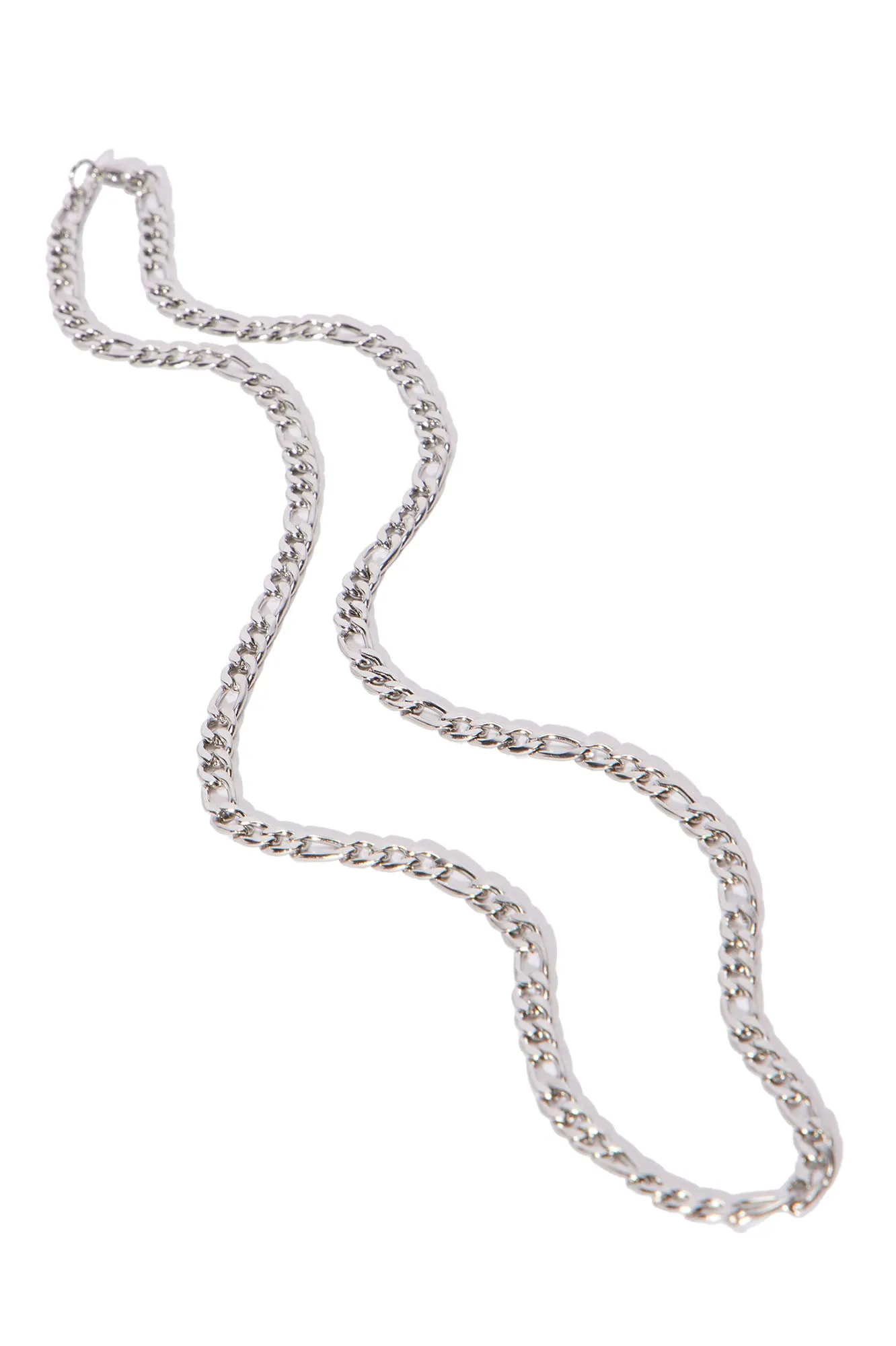 4.5mm Figaro Chain Necklace - Silver