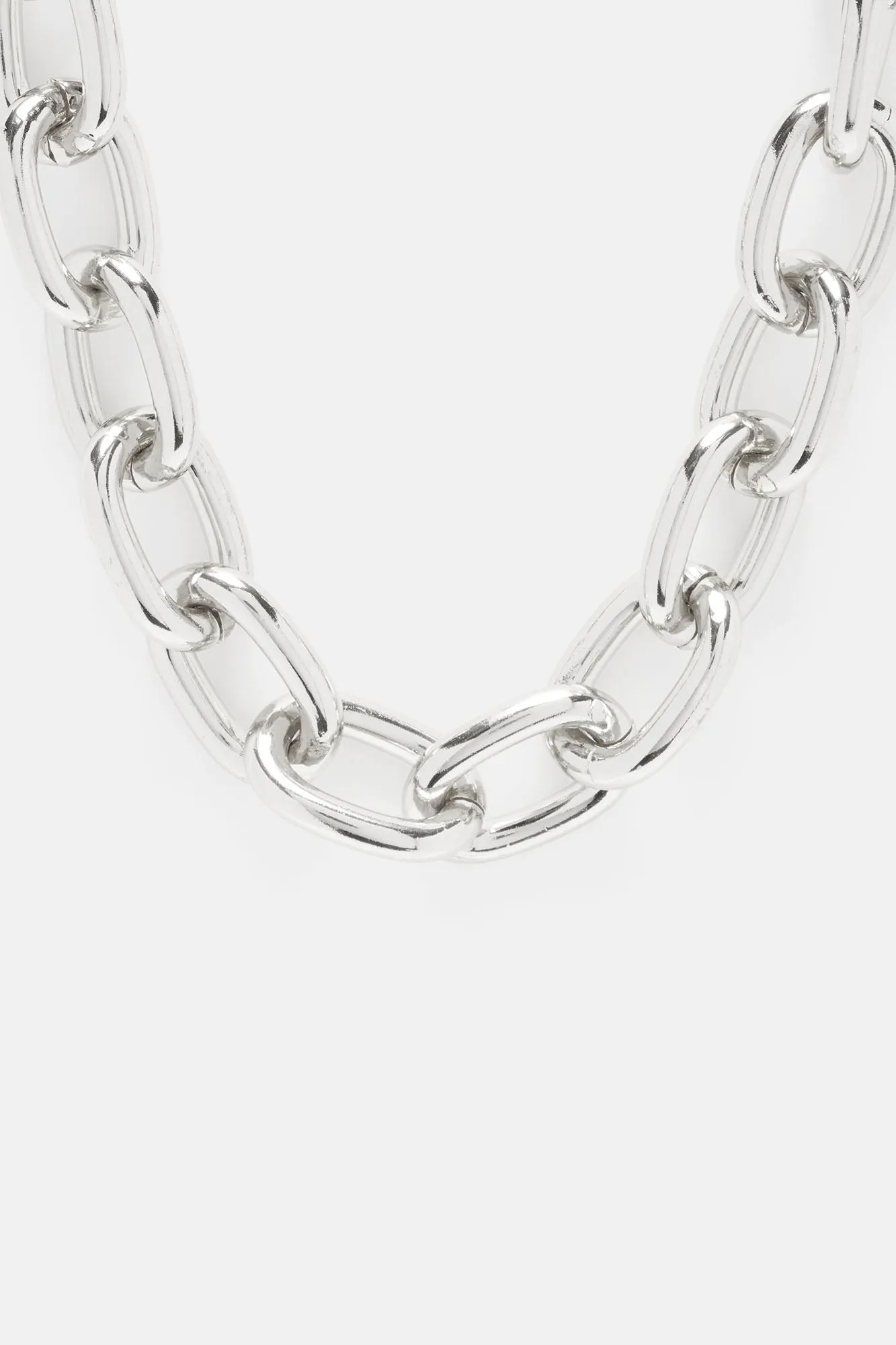 80s Babe Chain Necklace - Silver