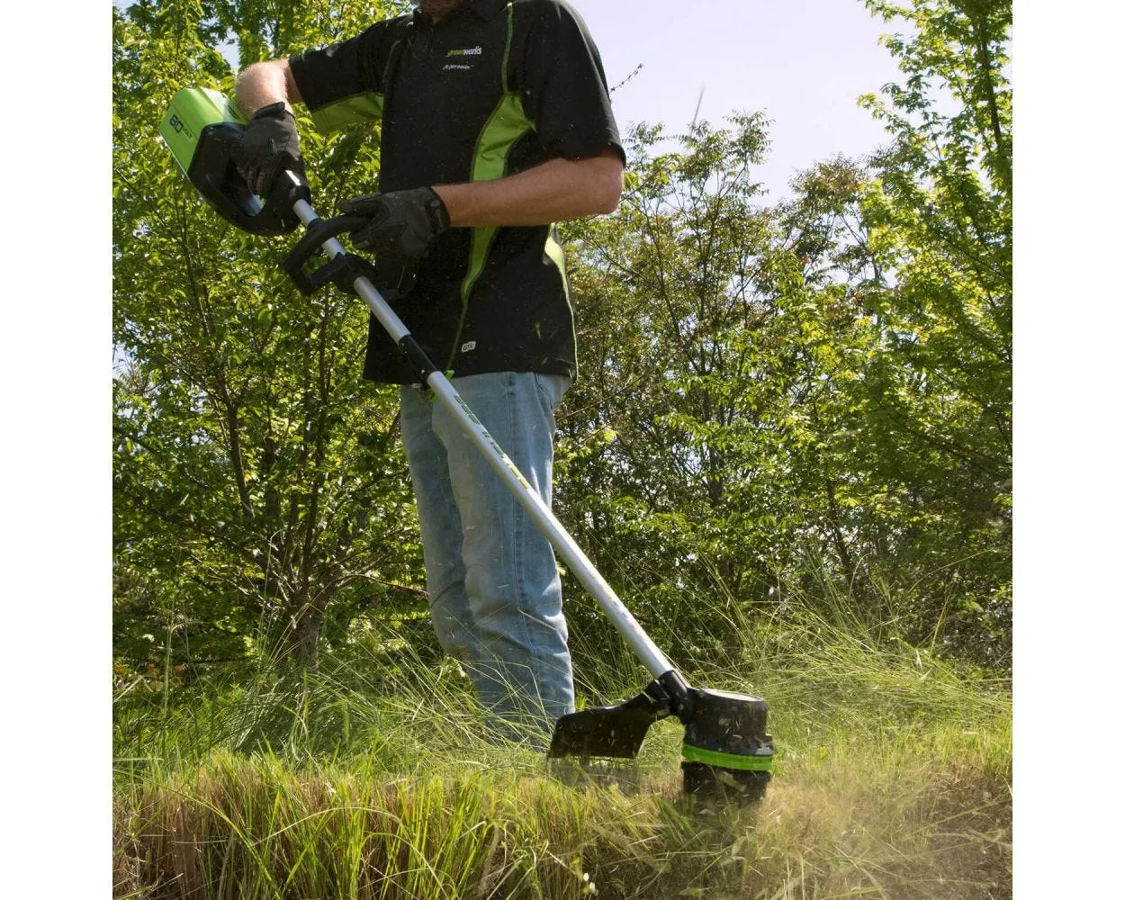 80V Cordless 16" Brushless String Trimmer w/ 2.0Ah Battery & Charger