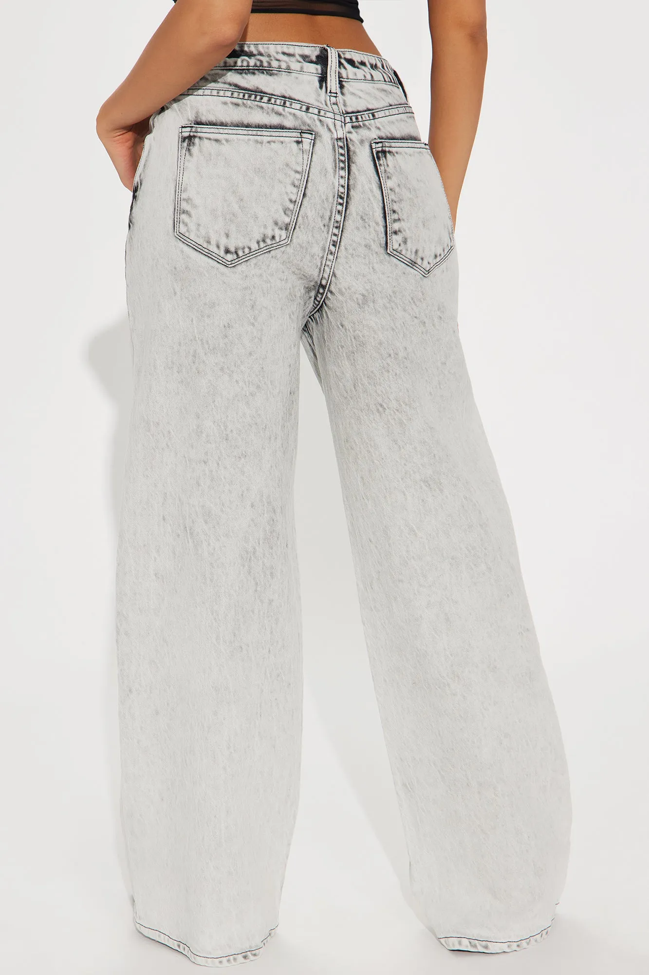 A New Day Drop Waist Stretch Jeans - Grey