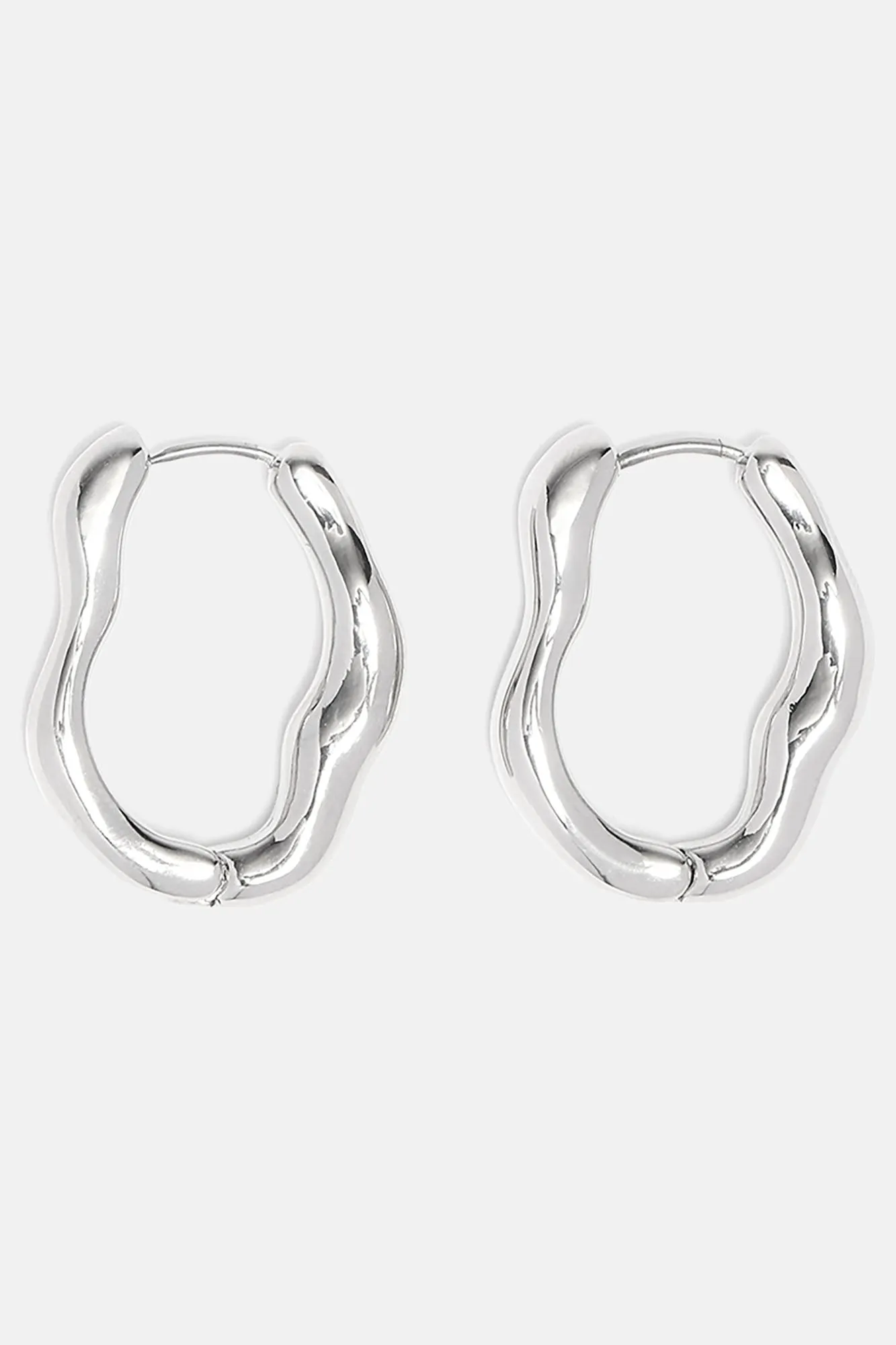 Abstract Babe Earrings - Silver