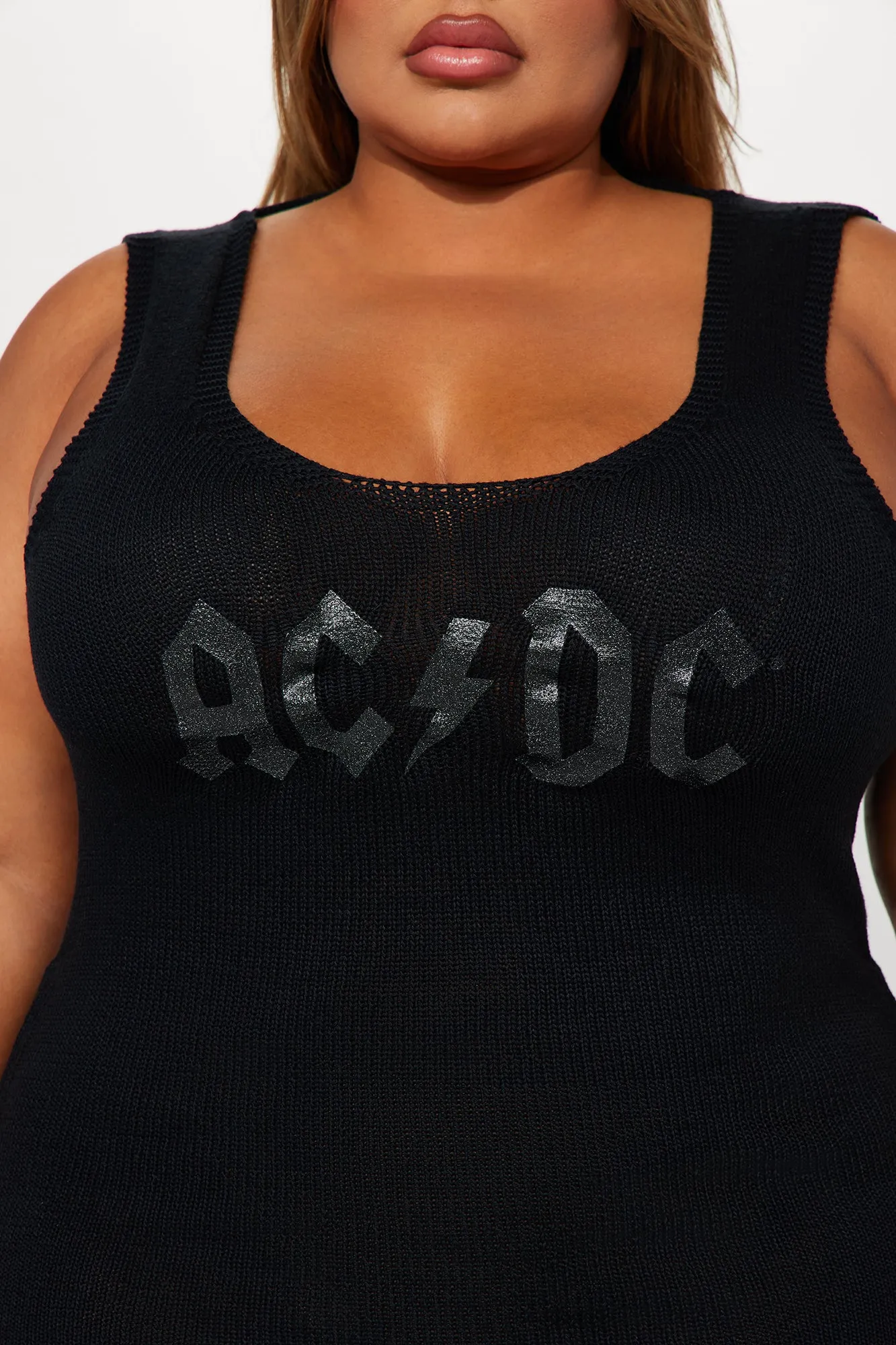 ACDC Low Back Mini Dress - Black