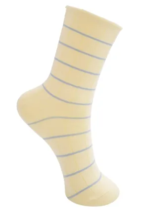 Black Colour - Bcama Sock - Pastel Yellow