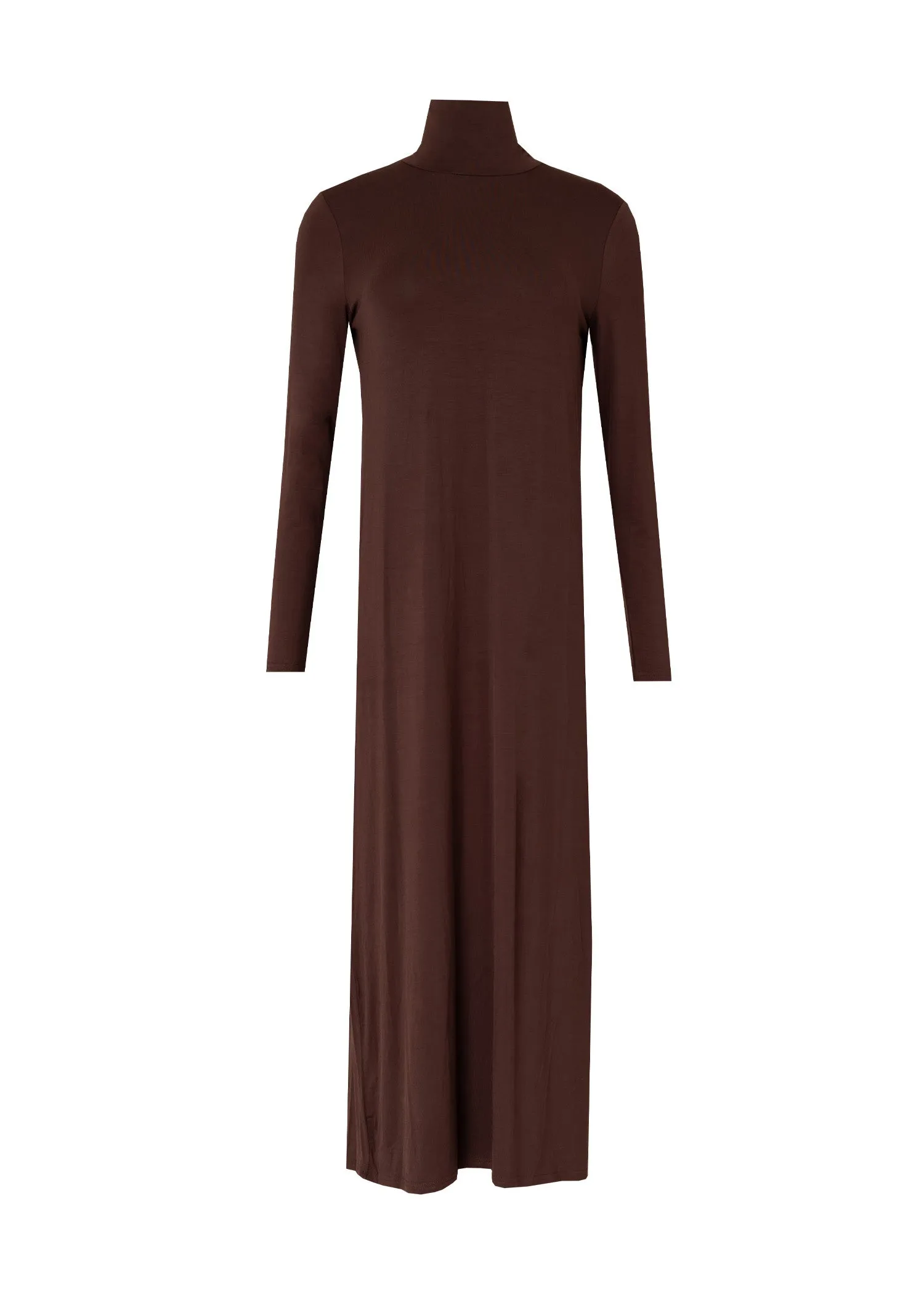 Brown Turtleneck Maxi Dress