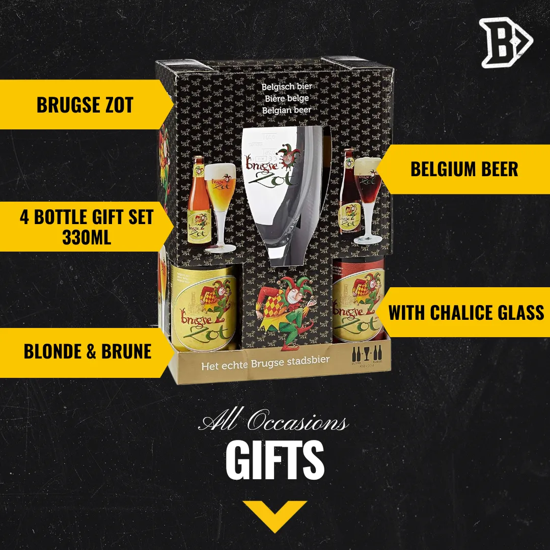 Brugse Zot Belgium Beer Gift Set with Chalice