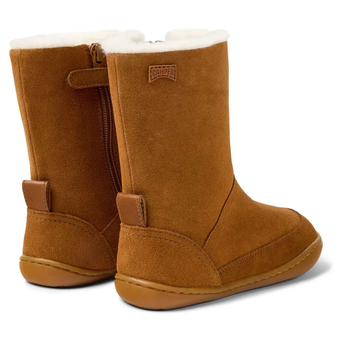 Camper Peu Kids Bottes Fourrees Camel