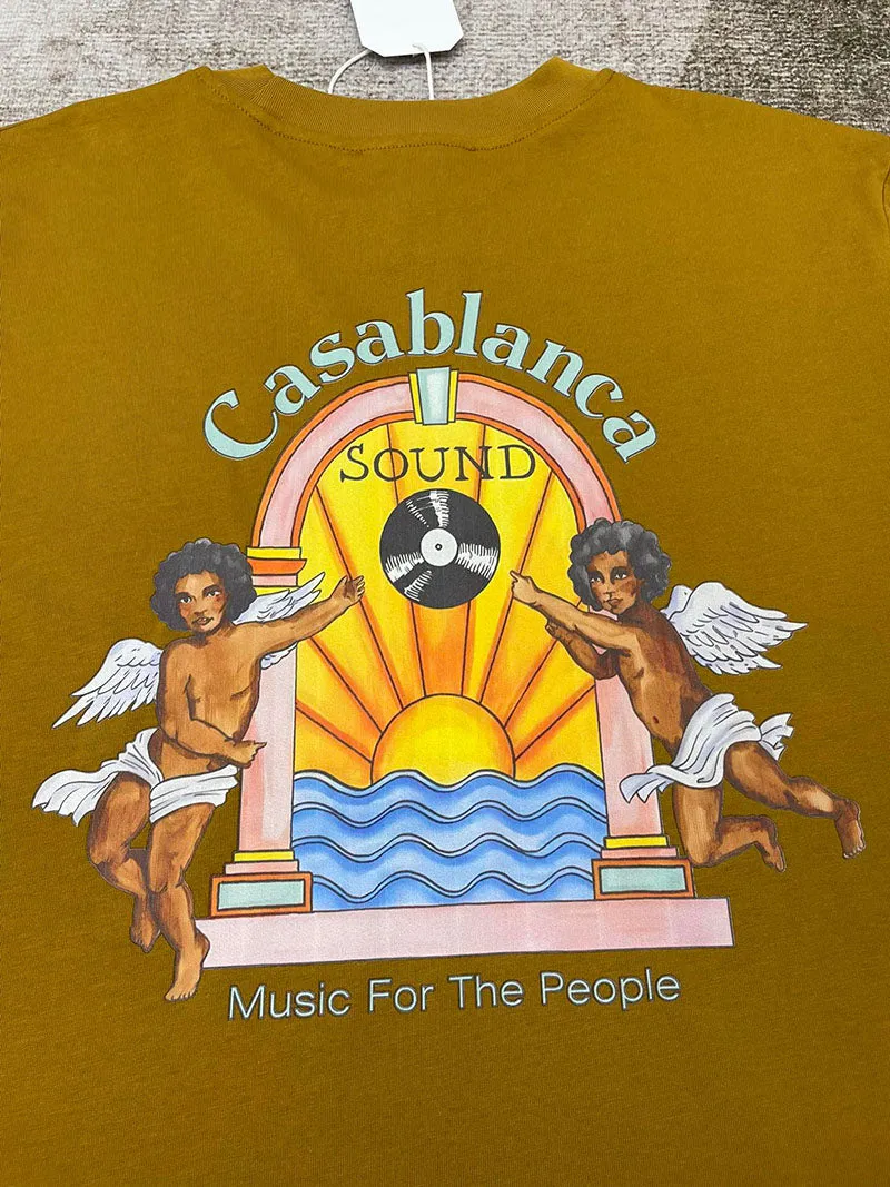 CASABLANCA Studio de Musique T-Shirt Brown