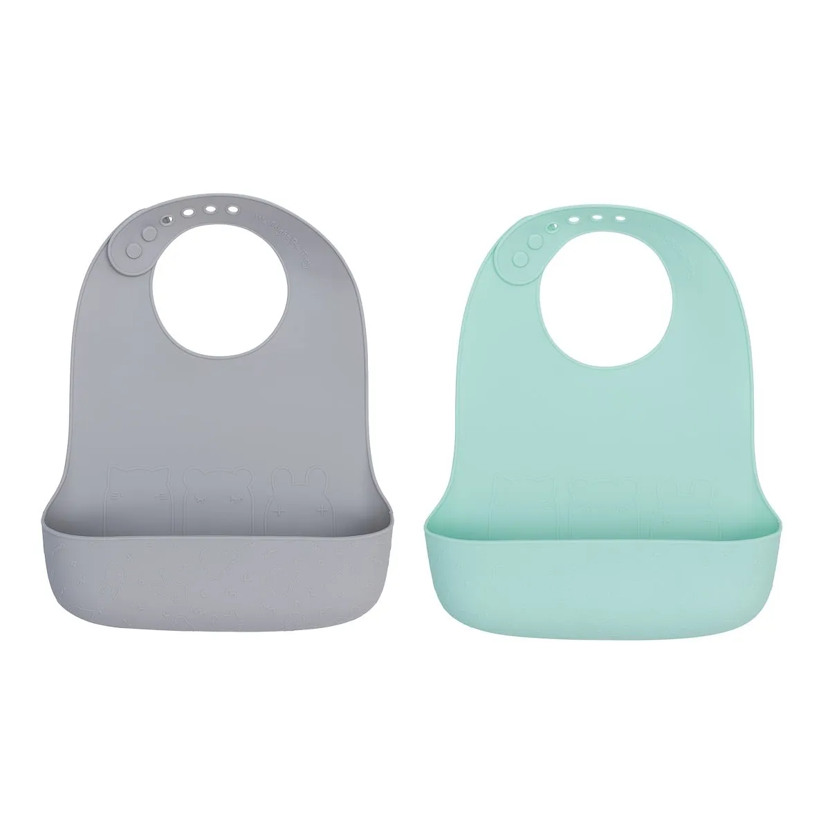 Catchie Bibs® 2.0 - Mint & Grey