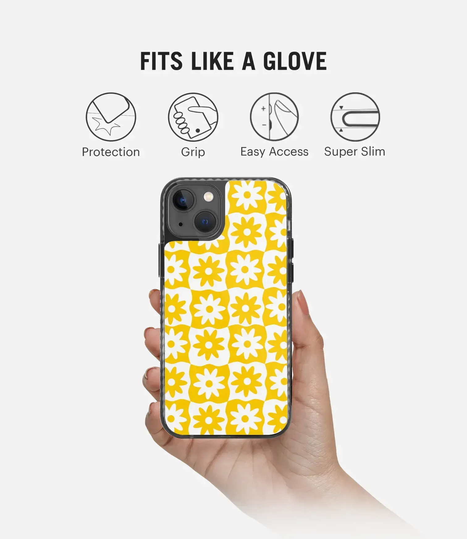 Checkered Daisies Retro Floral Y2K Stride 2.0 Phone Case