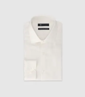 Chemise col italien écrue