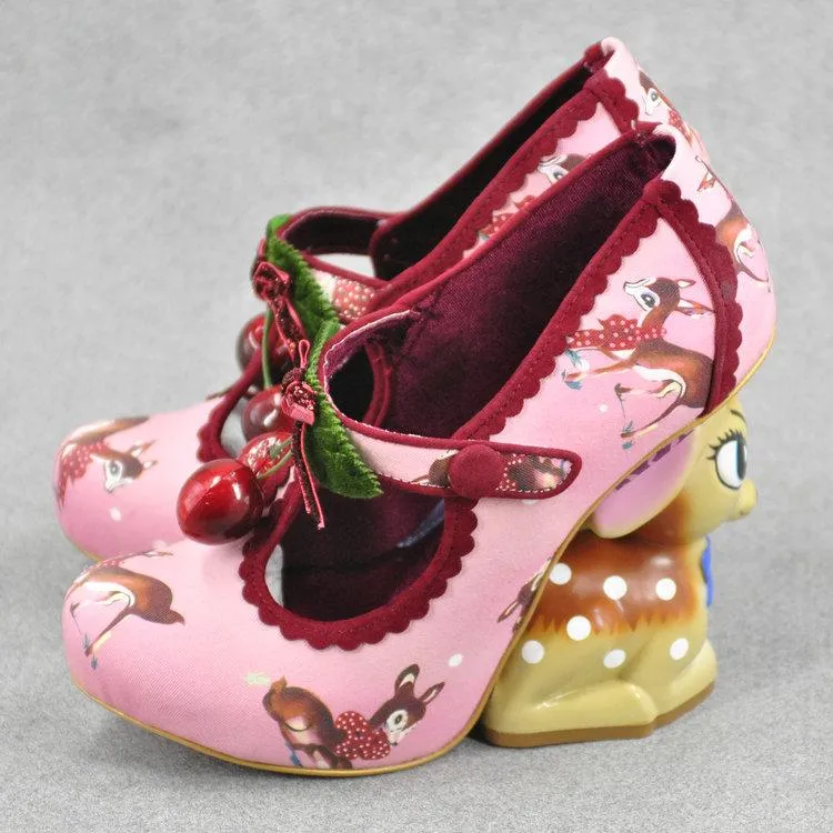 Cherry Deer Pumps