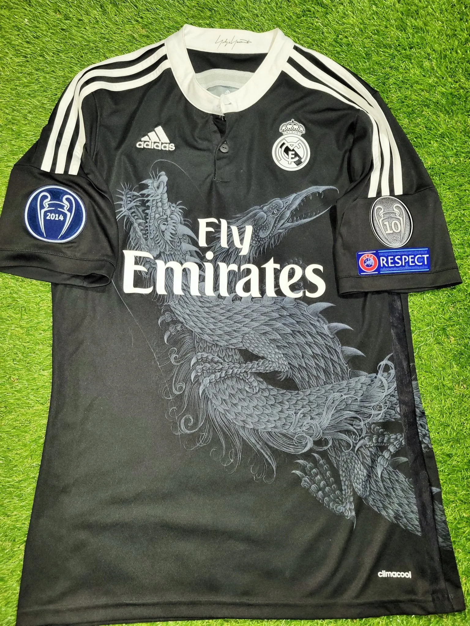 Chicharito Real Madrid 2014 2015 Yamamoto Dragon Y-3 UEFA Third Jersey Camiseta Shirt M SKU# F49264