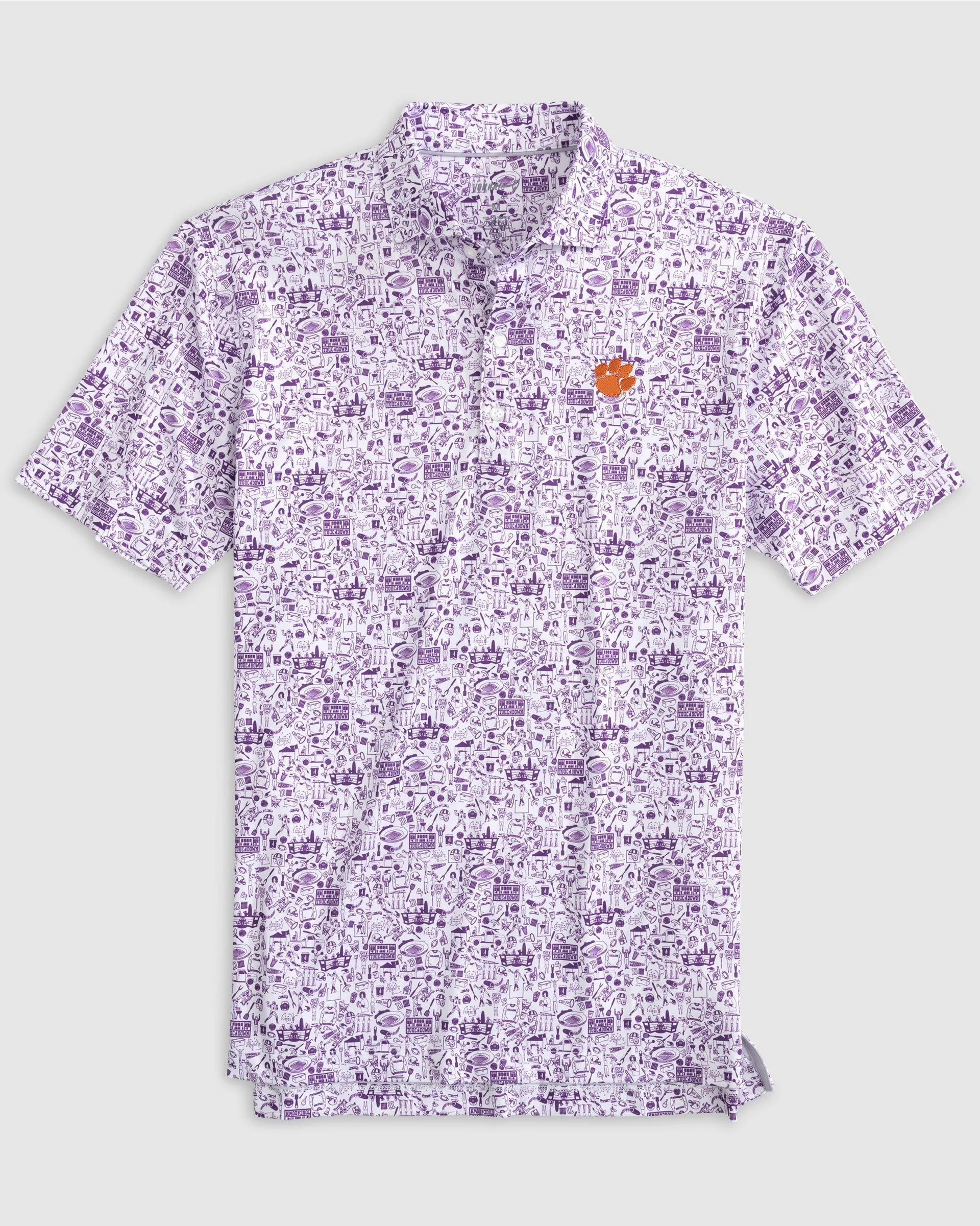 Clemson Tailgater 2.0 Printed Jersey Performance Polo