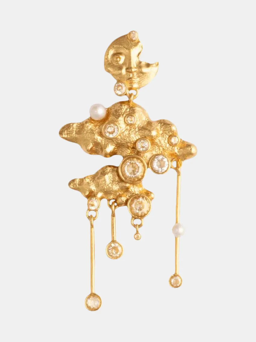 Cosmic Cascade Earring Gold Plated