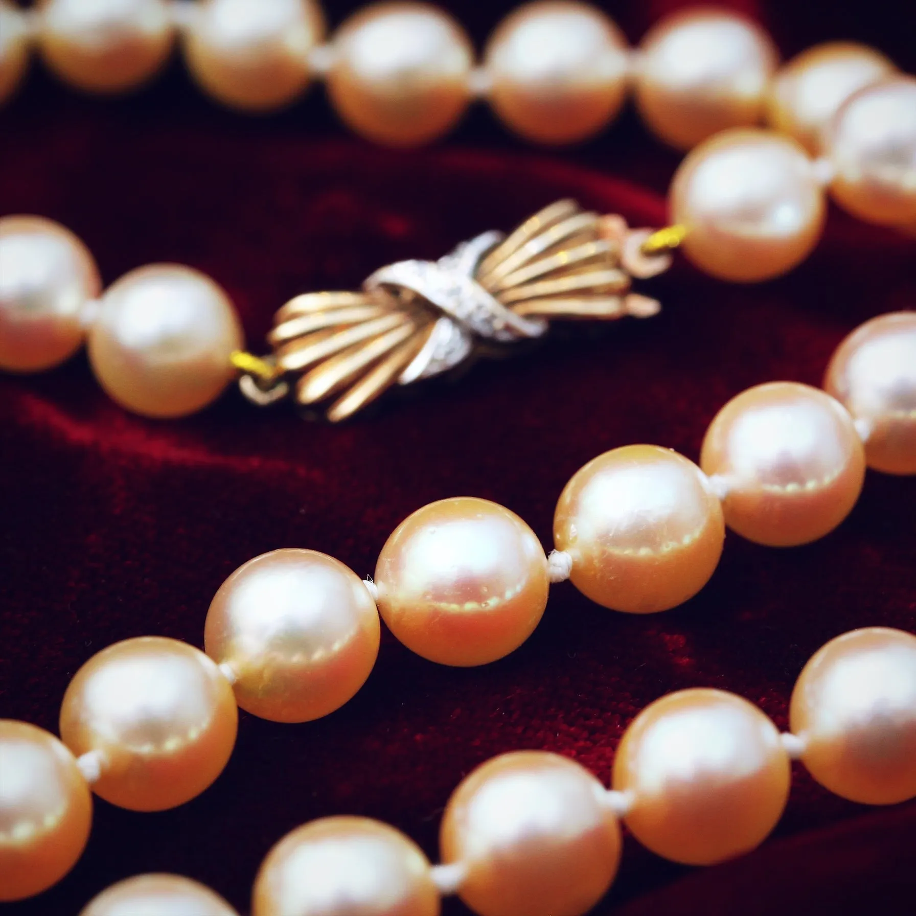 Creme de la Creme Vintage Cultured Pearl Necklace