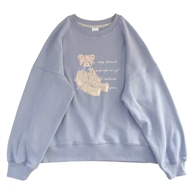 CUTE BLUE BEAR SWEATSHIRT BY46666