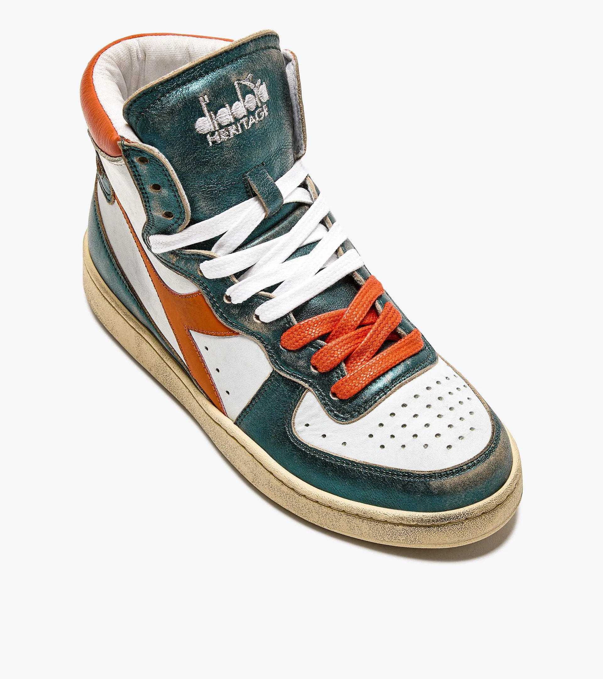 DIADORA | SNEAKERS MUJER | M BASKET MET MIX USED WHITE/TR ORANGE | BLANCO