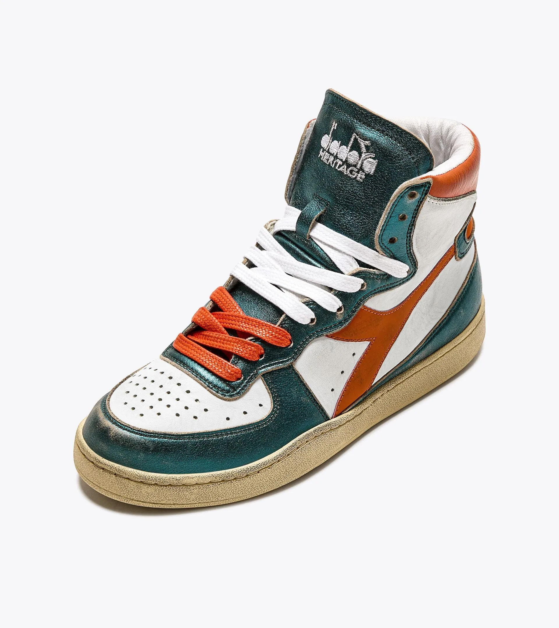 DIADORA | SNEAKERS MUJER | M BASKET MET MIX USED WHITE/TR ORANGE | BLANCO