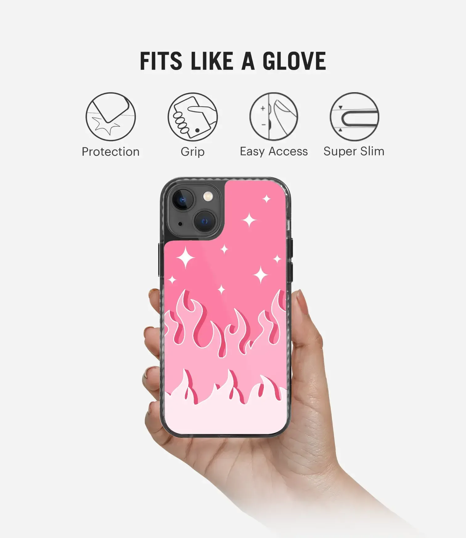 Fireburst Pink Flame Y2K Stride 2.0 Phone Case