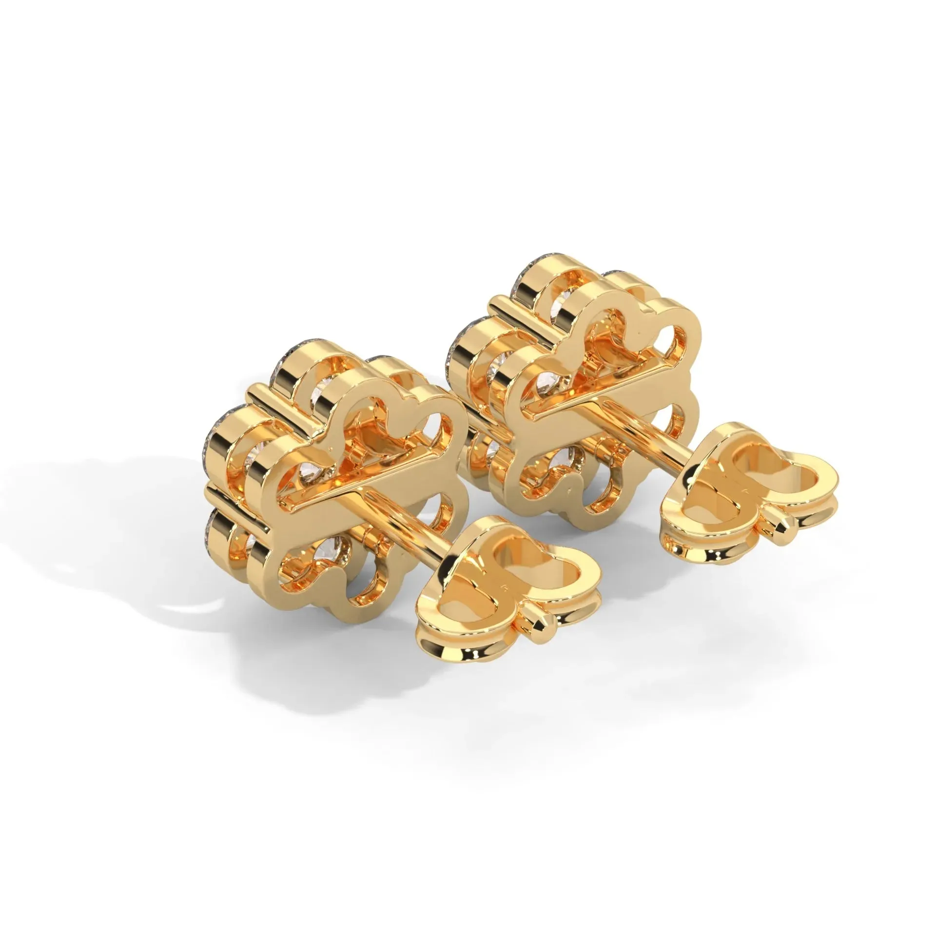 Floral Cluster Diamond Studs