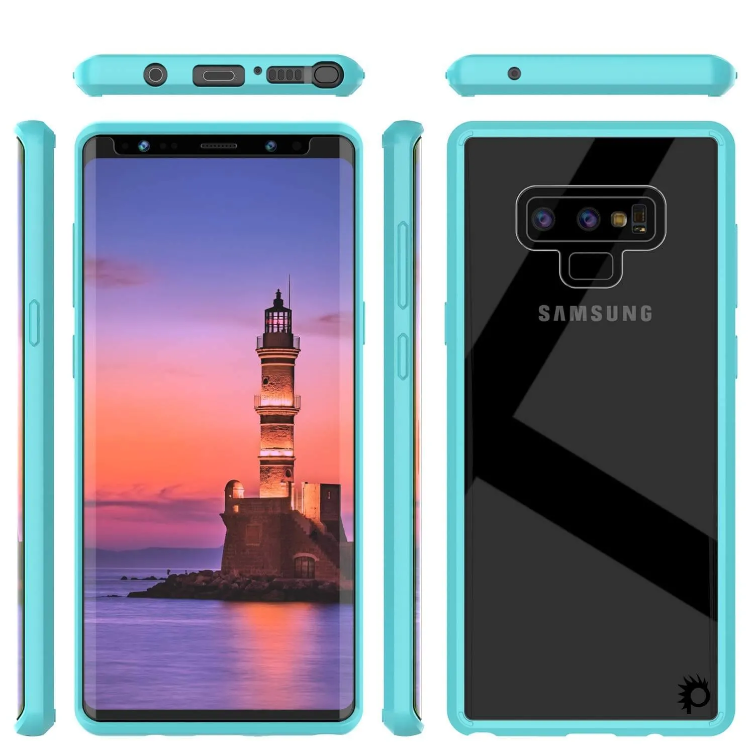 Galaxy Note 9 Punkcase Lucid-2.0 Series Slim Fit Armor Teal Case Cover