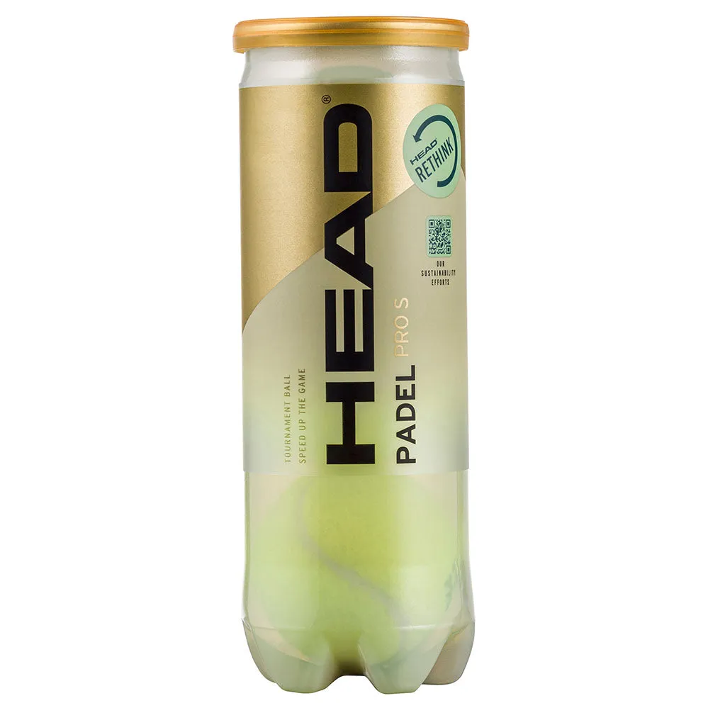 Head Pro S Padel Balls - Tube Of 3