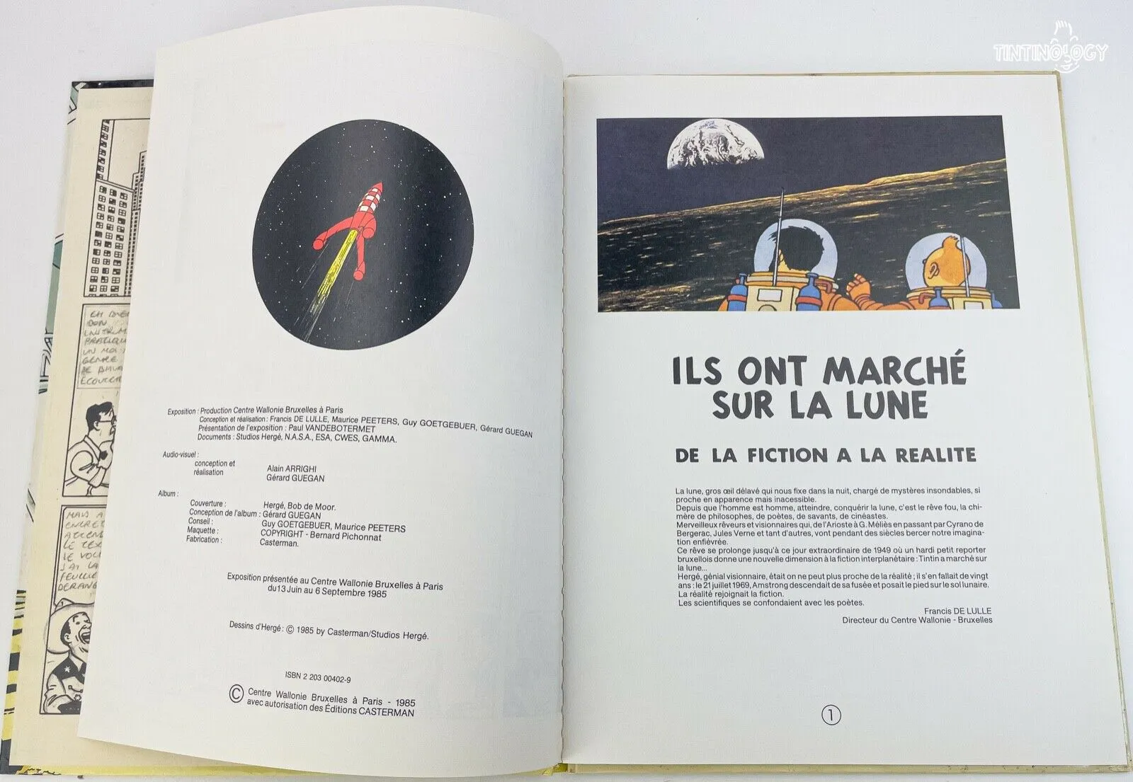 HERGE - TINTIN - ILS ONT MARCHE SUR LA LUNE 1985 1st Edition Belge HB EO