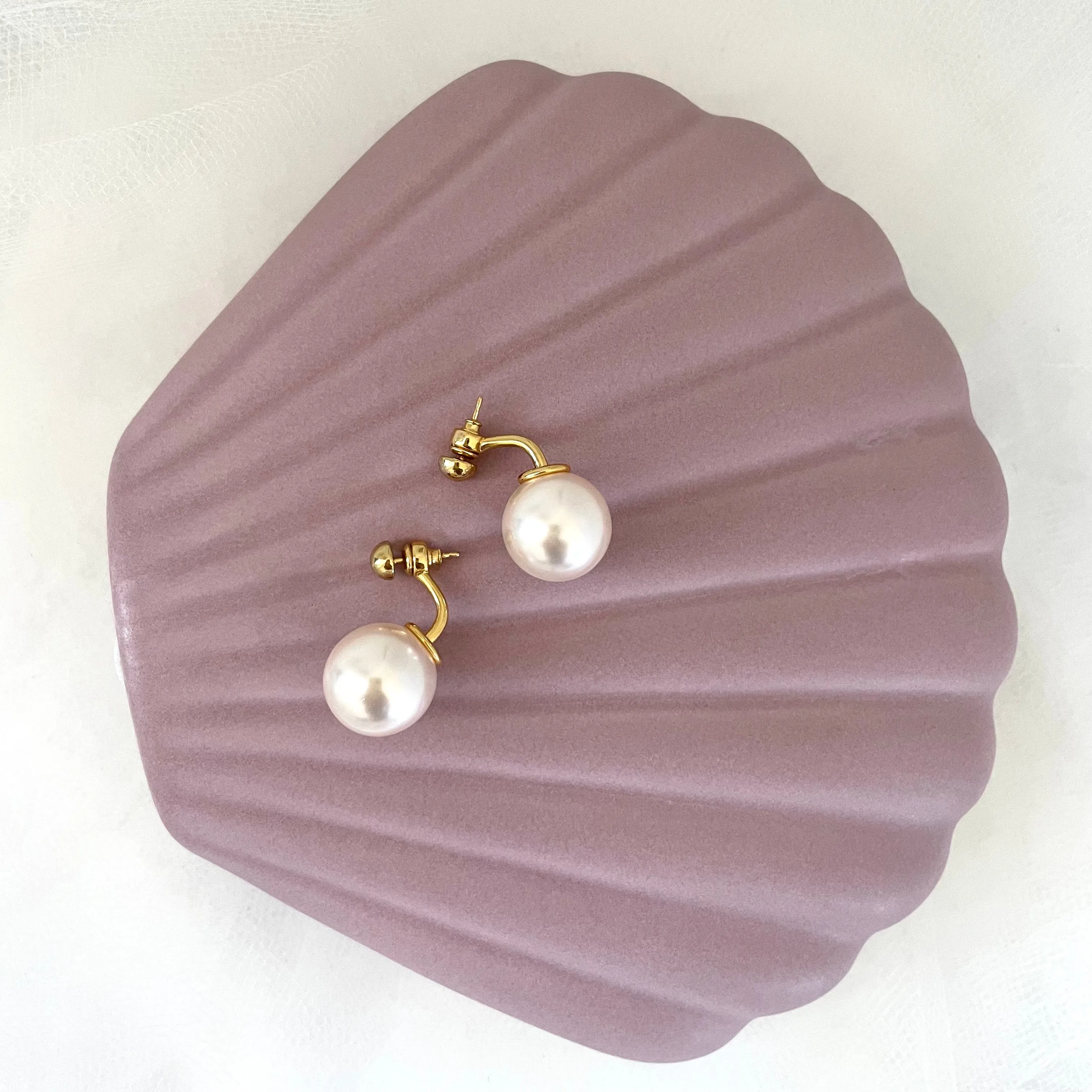 Iris Pearl Front-Back Earrings_2 Colors