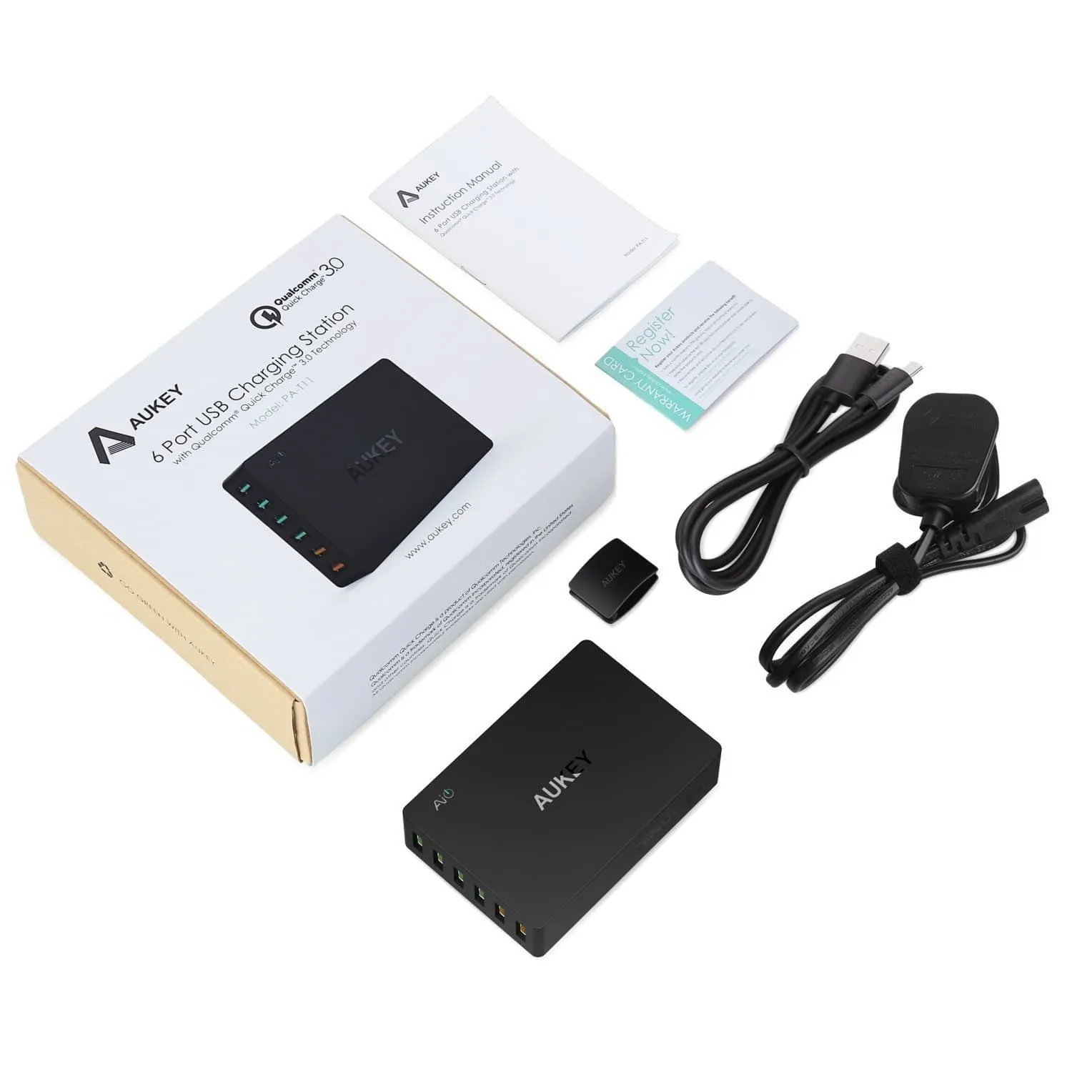 PA-T11 6 USB Port Qualcomm Quick Charge 3.0 Desktop Charger