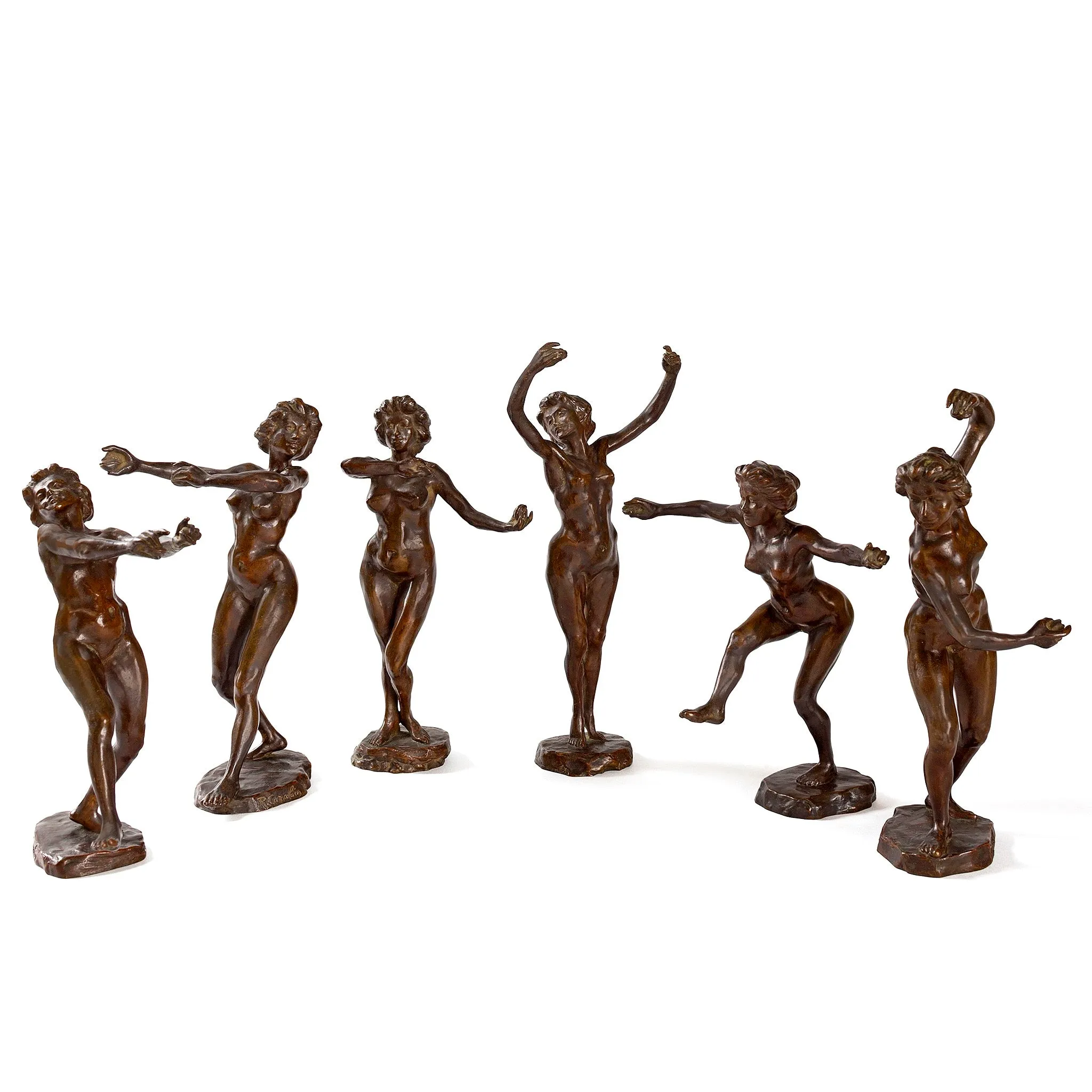 Rupert Carabin Set of Six Castanet Dancers