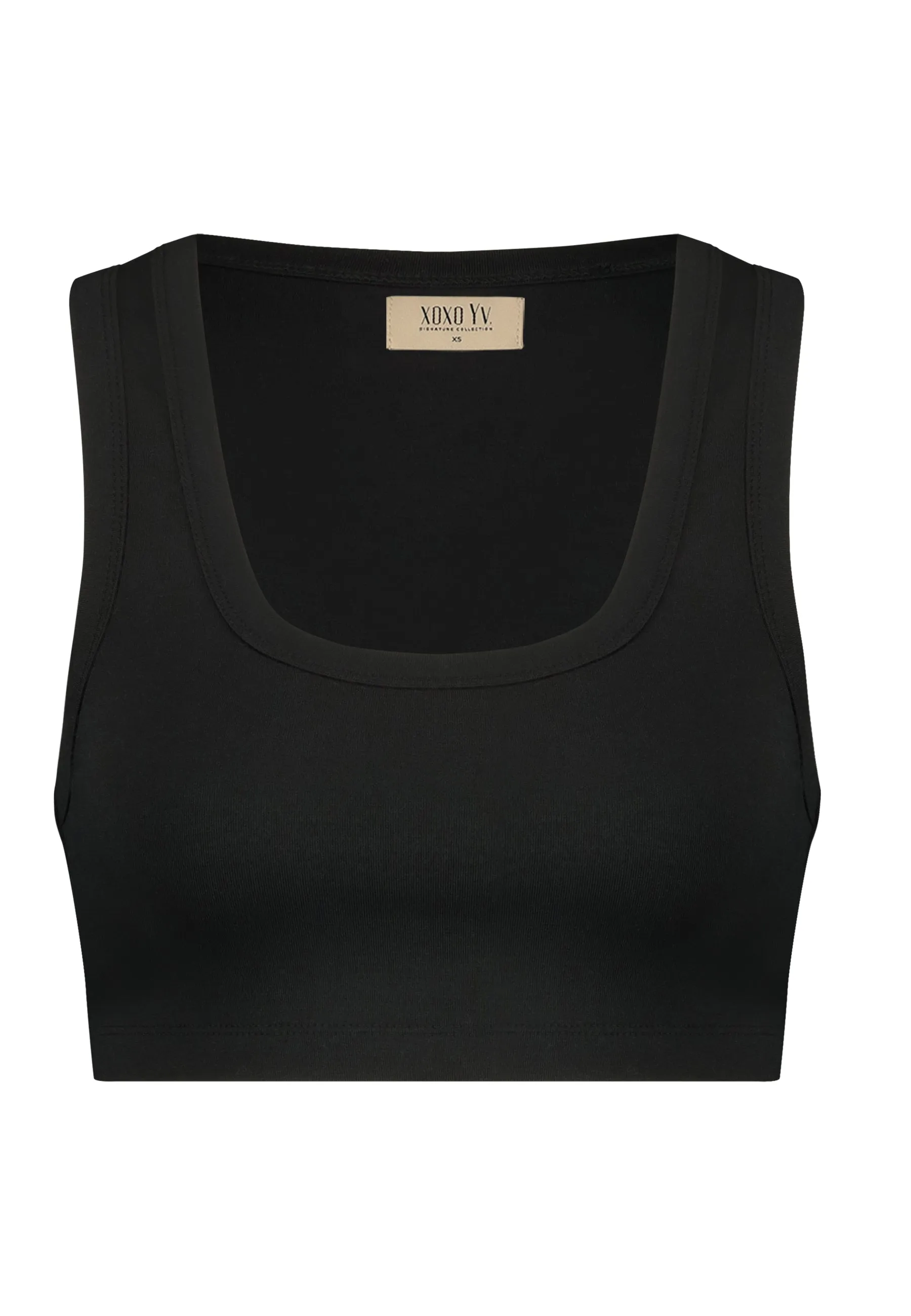 XOXO Yv. - Soft Skin Crop Top in Black