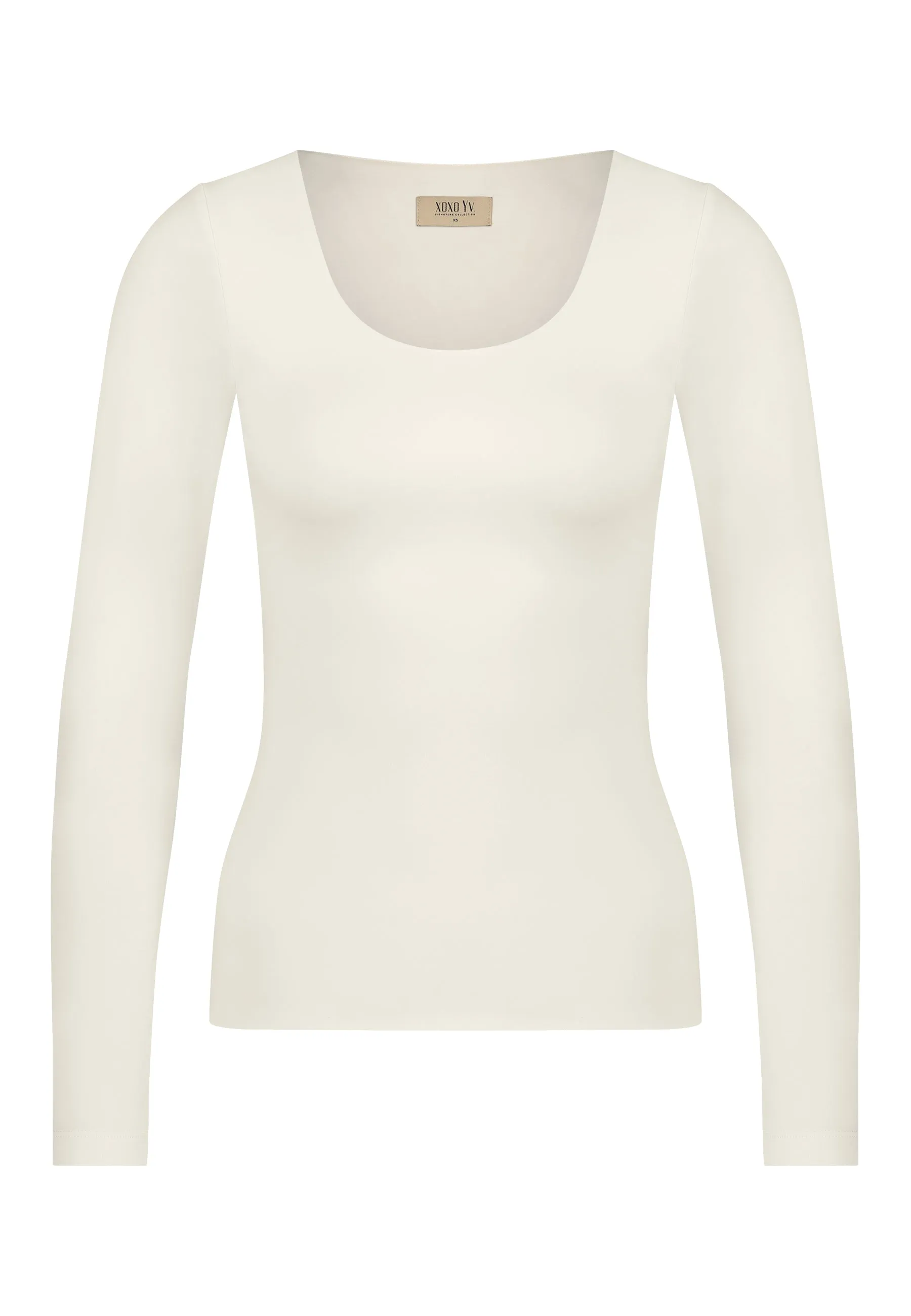 XOXO Yv. - Soft Skin Longsleeve Top in Off White